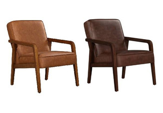 Two-Pack Mid-Century Modern Upholstered Lounge Armchair - Two Colours Available