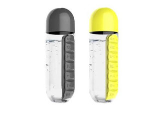 Two-in-One Seven-Grid Medicine Box & Bottle - Two Colours Available & Option for Two-Pack