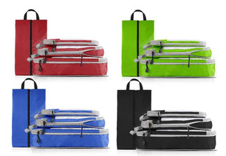 Four-Piece Travel Luggage Compression Bag Set - 10 Colours Available