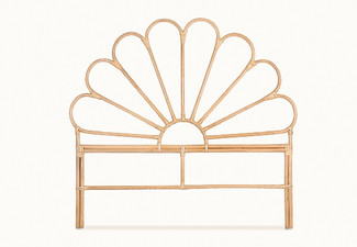 Rattan Petal Bed Headboard - Three Sizes Available
