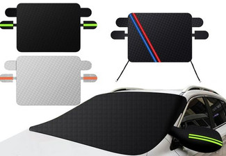 Car Windshield Snow Cover with Reflection Strips - Three Styles Available