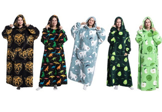 Adult Oversized Wearable Blanket Hoodie - Seven Options Available