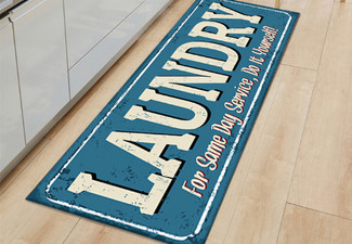 Laundry Room Runner Rug - Available in Two Colours & Three Sizes