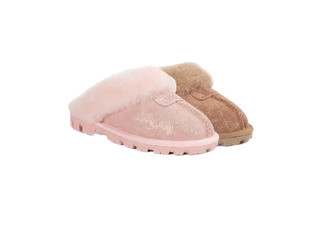 Ugg Coquette Foil Print Slippers - Available in Two Colours & Seven Sizes