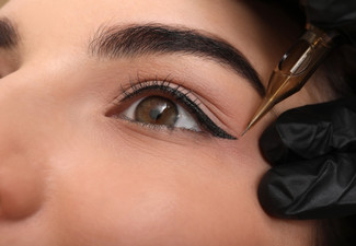 Semi-Permanent Eyebrow or Eyeliner Tattoo Treatment - Options for Soft Natural Shading Brows, Feather Touch Microblading Brows, or Nano Top Eyeliner - Options for up to Two Sessions