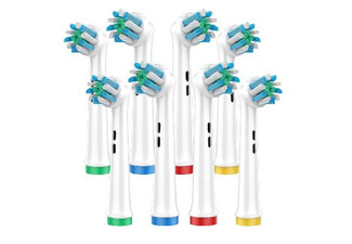 Eight-Piece Brush Heads Compatible with Oral B
