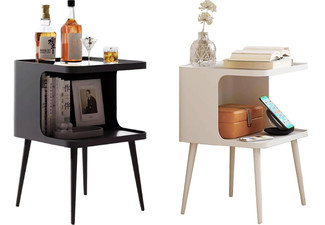 Metal Bedside Table Nightstand - Two Colours Available