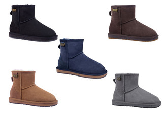Water-Resistant Auzland Unisex 'Calypso' Classic Mini Sheepskin UGG Boots - Available in Five Colours & 10 Sizes