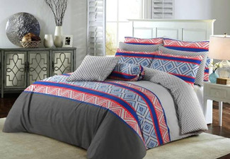100% Cotton Reversible Duvet Cover Incl. Two Pillowcases - Two Sizes Available