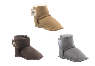 Comfort Me Baby Ugg Booties with Gripper Dots - Three Colours & Four Sizes Available