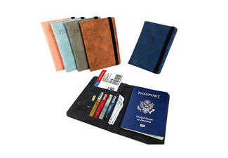 RFID Blocking Travel Passport Holder with SIM Card Slot - Available in Six Colours & Option for Two-Pack