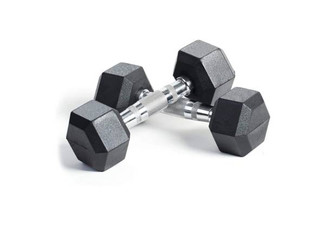 Two-Pack Rubber Encased Hex Dumbbell - Four Options Available