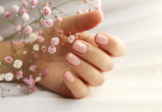 Gel Manicure at The Lux Nail Spa and Beauty - Option for SNS on Natural Nails or SNS with Extension Nails, Deluxe Spa Pedicure with Gel, Volume Eyelash Extensions & Basic Herbal Hair Spa