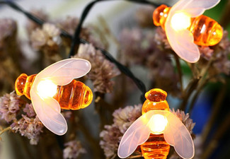 Solar-Powered Honey Bee Garden Light