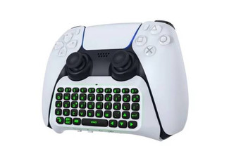 Wireless Keyboard with Green Backlight Compatible with PS5 Controller