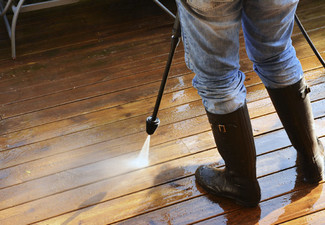 Water Blasting for Pathways, Decks, Patios or Driveways up to 50m2 incl. Moss & Mould Treatment