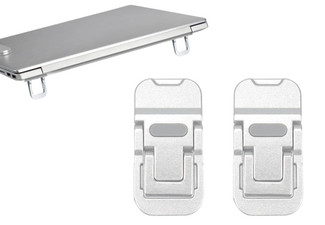 Two-Piece Zinc Alloy Mini Foldable Laptop Stand