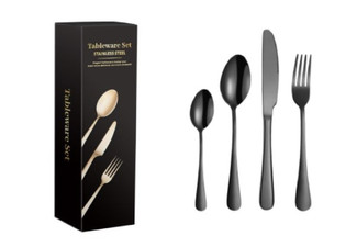 24-Piece Yael Designer Modern Cutlery Set