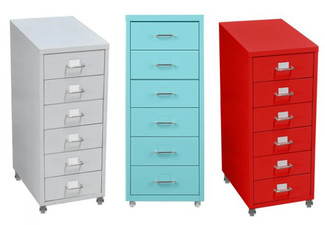 Six-Drawer Steel Filing Cabinet - Three Colours Available