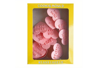 10-Piece Heart-Shaped Cookie Moulder