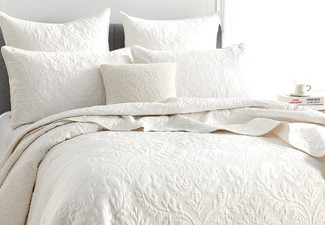 Berlin Jacquard Coverlet Set - Available in Three Sizes & Option for Pillowcase