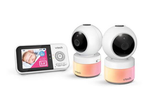 Vtech BM3800N Full Colour Pan Tilt Baby Monitor Twin Pack - Elsewhere Pricing $369