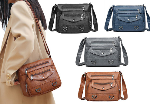 Retro Women's Crossbody Bag - Available in Four Colours & Option for Two