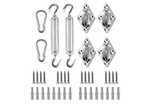 Eight-Piece Sun Shade Sail Hardware Kit - Option for Two