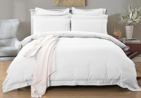 Ultra Soft 1000TC Tailored Duvet Cover Set - Available in Six Sixes & Option for Extra Pillowcase
