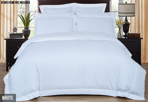 1000TC Elegant Striped Duvet Cover Incl. Pillowcase - Available in Four Colours & Three Sizes