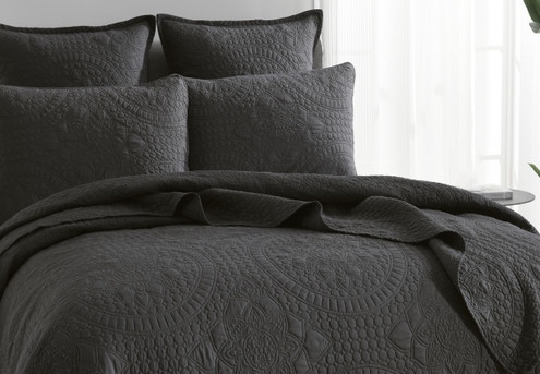 Asher Jacquard Coverlet Set - Available in Two Colours, Three Sizes & Option for Pillowcase