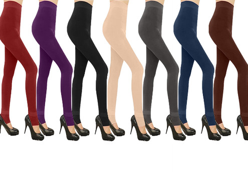 Women's Winter Warm Plush Lined Leggings -    Available in Seven Colours & Option for Two