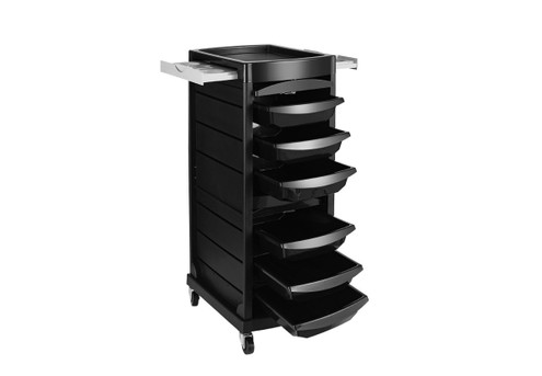 Seven-Tier Hairdressing Salon Storage Rolling Trolley Cart with Six Trays