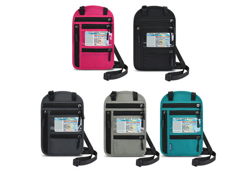RFID Blocking Passport Holder with Neck Straps - Available in Five Colours & Option for Two