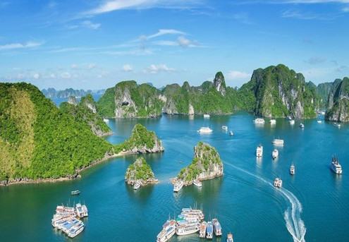 Per Person, Twin-Share 14-Day Vietnam North to South & Beach Getaway incl. Meals, Accommodation, Transportation, Halong Bay Cruise, Train Ticket, Domestic Flight, Sightseeing, Beach Resort & More