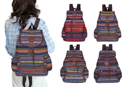 Women's Boho Backpack - Four Colors Available