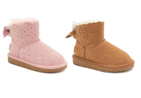 Ugg Kids Mini Bailey Bow Starry Boots - Available in Two Colours & Six Sizes