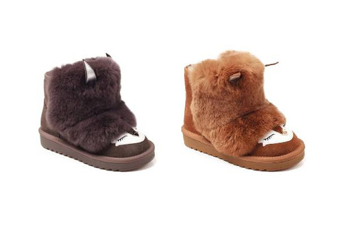 Ugg Kids Zip Fox Boots - Available in Two Colours & Six Sizes