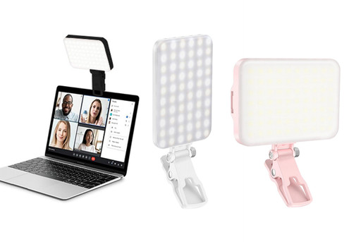 LED Portable Selfie Light with Clip - Three Colours Available