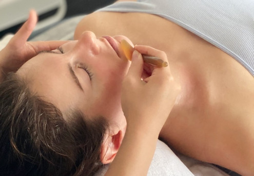 Trending Gua Sha Facial Massage - Option for Stay Young Cosmetic Acupuncture & to Add Mask & LED Light
