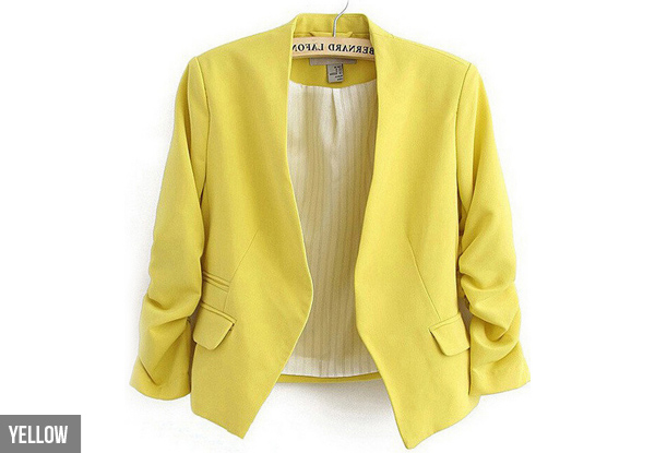 $25 for a Short Style Blazer - Five Colours Available