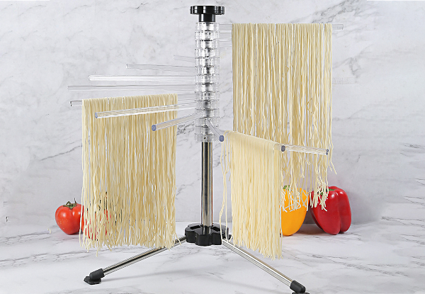 Foldable Pasta Drying Rack with 14 Arms - Available in Two Colours & Option for Two-Pack