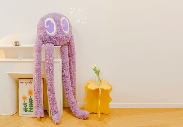 Long-Legged Octopus Plush Toy - Option for Two Sizes & Two Colours Available