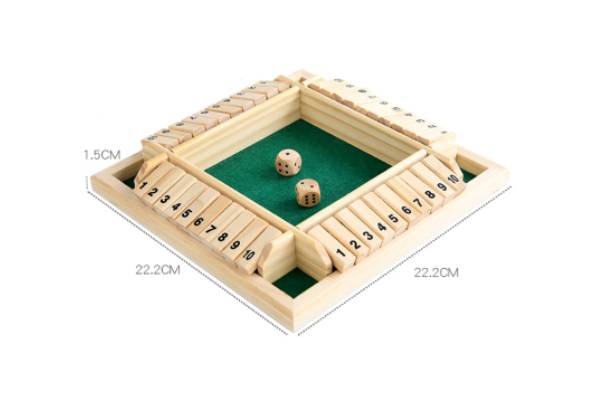 Wooden Dice Game Board - Two Colours Available