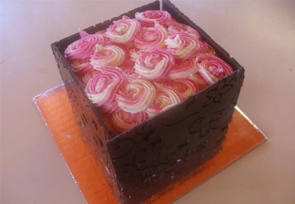 From $20 for Valentine's Day Chocolate Cake or Cupcakes - Options for 6 or 12 Cupcakes, Pick Up or Delivery