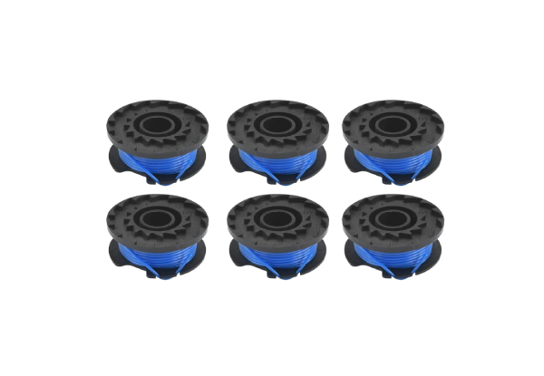 Six-Pack Replacement Strimmer Spools Compatible with Ryobi Trimmer