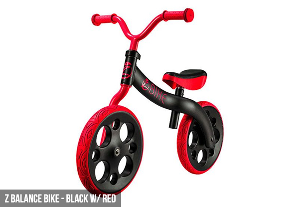 From $69.99 for a Zycom Z Balance Bike, or $29.99 for a Fisher-Price Toddler Helmet