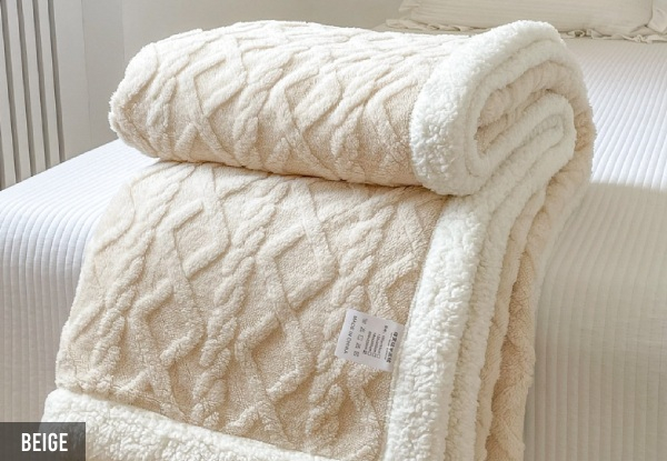 Double-Sided Fleece Blanket - Available in Four Colours & Three Sizes