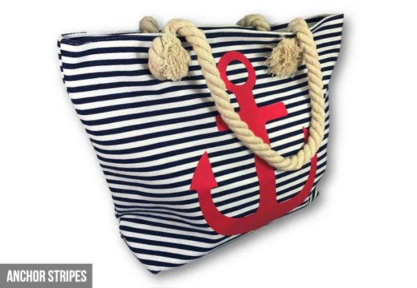 $22 for a Canvas Beach Bag Available in 11 Styles