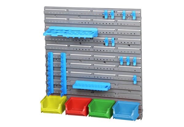 $36.90 for a 44-Piece Wall-Mounted Storage Bin Rack